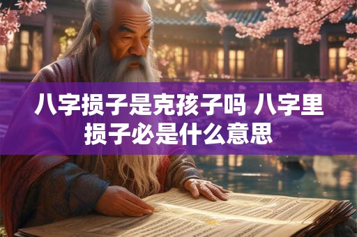 八字损子是克孩子吗 八字里损子必是什么意思