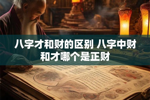 八字才和财的区别 八字中财和才哪个是正财