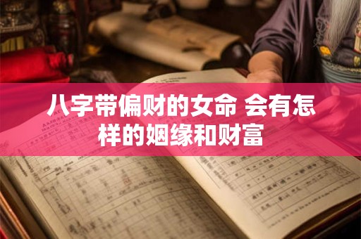 八字带偏财的女命 会有怎样的姻缘和财富