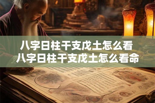 八字日柱干支戊土怎么看 八字日柱干支戊土怎么看命运