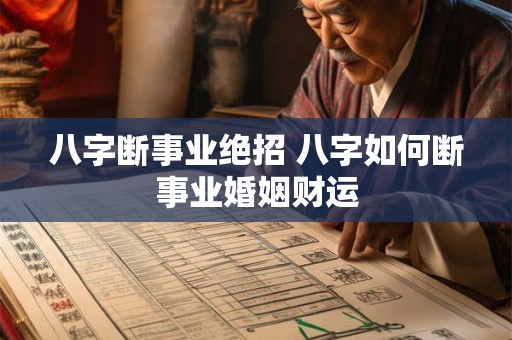 八字断事业绝招 八字如何断事业婚姻财运