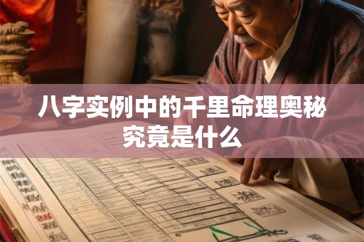 八字实例中的千里命理奥秘究竟是什么 八字实例中的千里命理奥秘究竟是什么