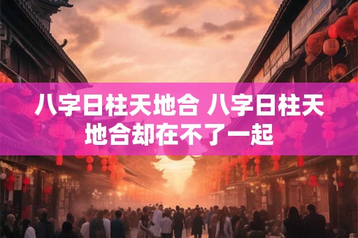 八字日柱天地合 八字日柱天地合却在不了一起 八字日柱天地合 八字日柱天地合却在不了一起