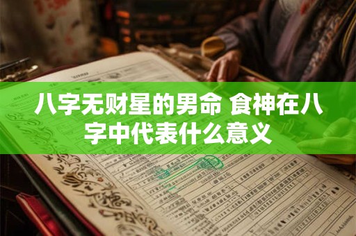 八字无财星的男命 食神在八字中代表什么意义