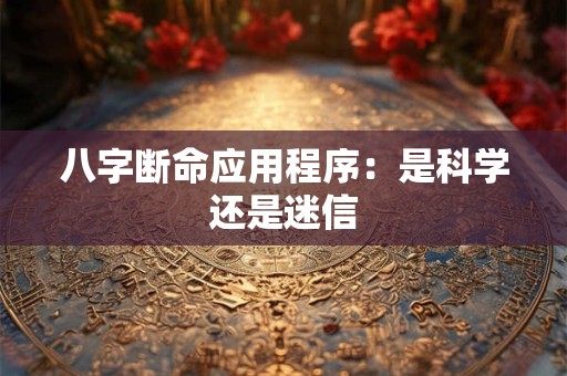八字断命应用程序：是科学还是迷信