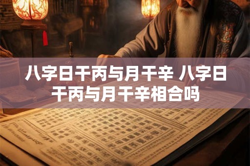 八字日干丙与月干辛 八字日干丙与月干辛相合吗