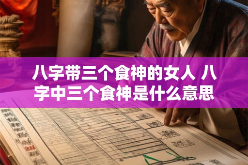 八字带三个食神的女人 八字中三个食神是什么意思