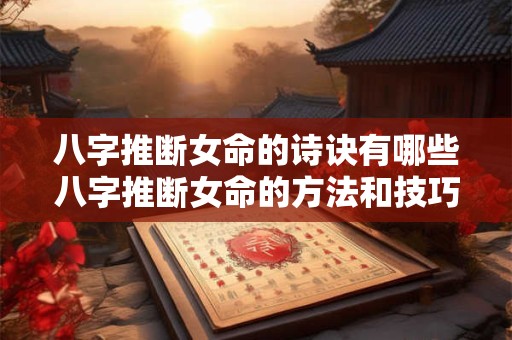 八字推断女命的诗诀有哪些八字推断女命的方法和技巧是什么