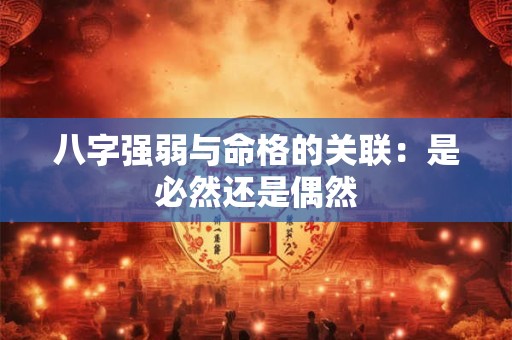 八字强弱与命格的关联：是必然还是偶然