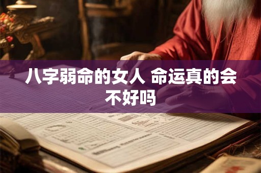 八字弱命的女人 命运真的会不好吗