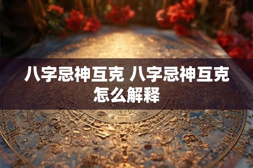 八字忌神互克 八字忌神互克怎么解释