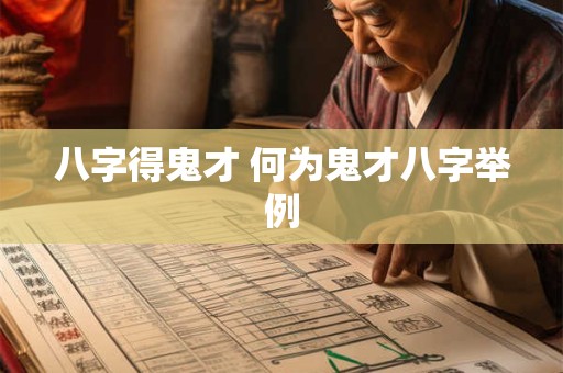 八字得鬼才 何为鬼才八字举例