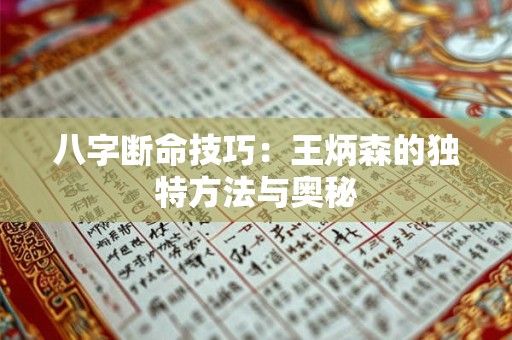 八字断命技巧：王炳森的独特方法与奥秘