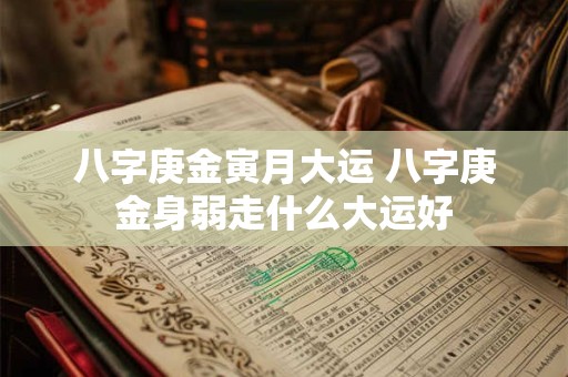 八字庚金寅月大运 八字庚金身弱走什么大运好