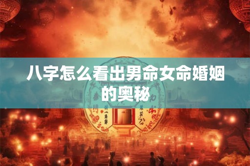 详细阅读:八字怎么看出男命女命婚姻的奥秘 八字怎么看出男命女命婚姻的奥秘