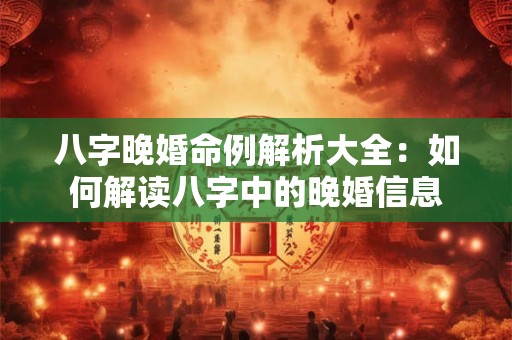 八字晚婚命例解析大全：如何解读八字中的晚婚信息