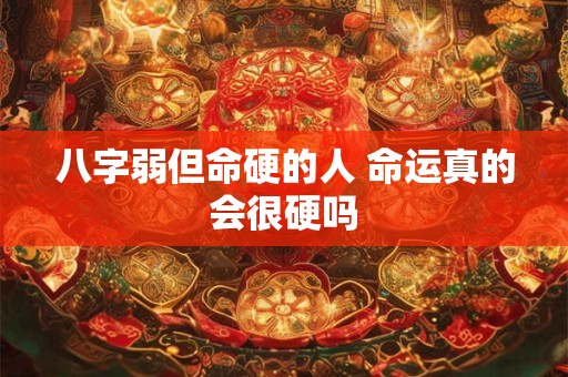 八字弱但命硬的人 命运真的会很硬吗