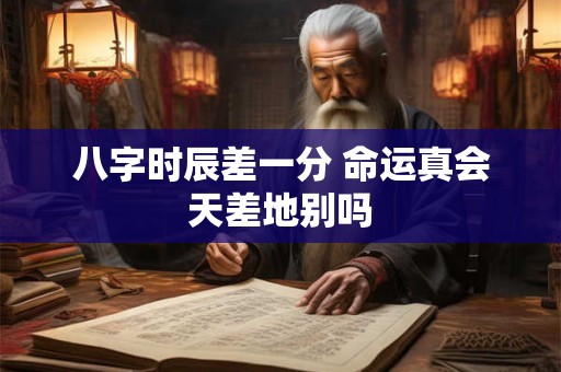 八字时辰差一分 命运真会天差地别吗