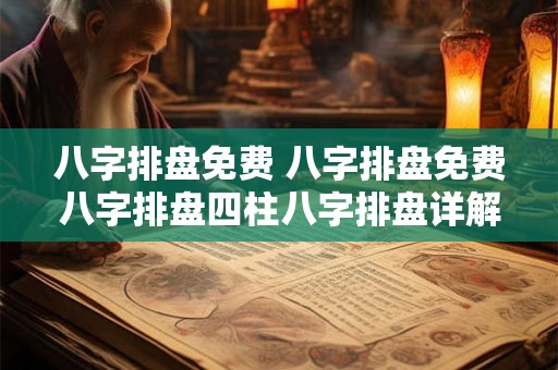 详细阅读:八字排盘免费 八字排盘免费八字排盘四柱八字排盘详解析 八字排盘免费 八字排盘免费八字排盘四柱八字排盘详解析