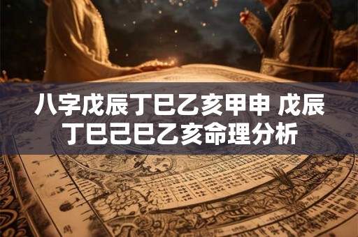 八字戊辰丁巳乙亥甲申 戊辰丁巳己巳乙亥命理分析 八字戊辰丁巳乙亥甲申 戊辰丁巳己巳乙亥命理分析