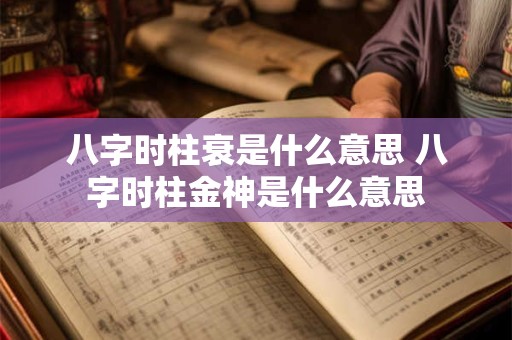八字时柱衰是什么意思 八字时柱金神是什么意思