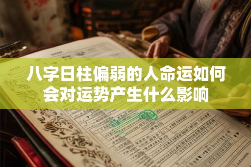 八字日柱偏弱的人命运如何会对运势产生什么影响