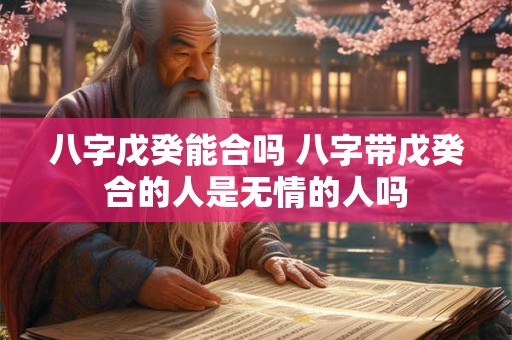 八字戊癸能合吗 八字带戊癸合的人是无情的人吗