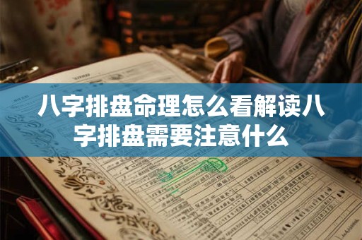 八字排盘命理怎么看解读八字排盘需要注意什么