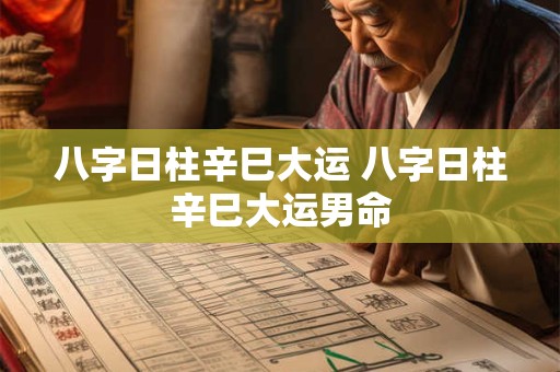 八字日柱辛巳大运 八字日柱辛巳大运男命