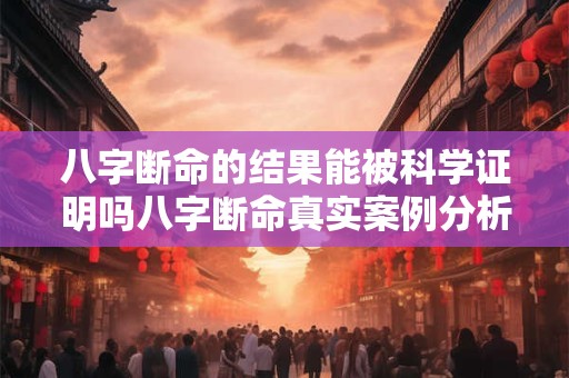 八字断命的结果能被科学证明吗八字断命真实案例分析