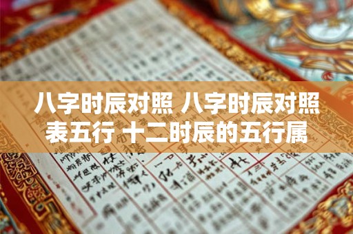 八字时辰对照 八字时辰对照表五行 十二时辰的五行属
