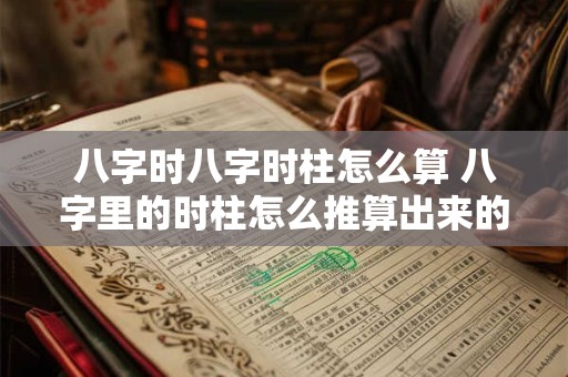 八字时八字时柱怎么算 八字里的时柱怎么推算出来的