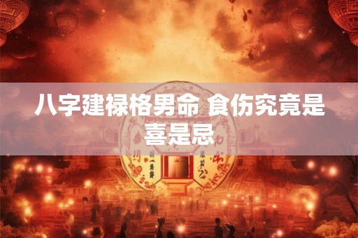 八字建禄格男命 食伤究竟是喜是忌