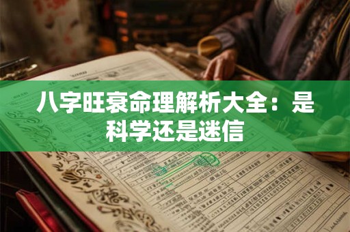 八字旺衰命理解析大全：是科学还是迷信