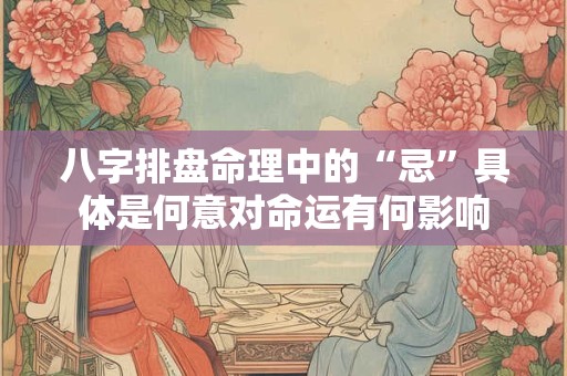 八字排盘命理中的“忌”具体是何意对命运有何影响