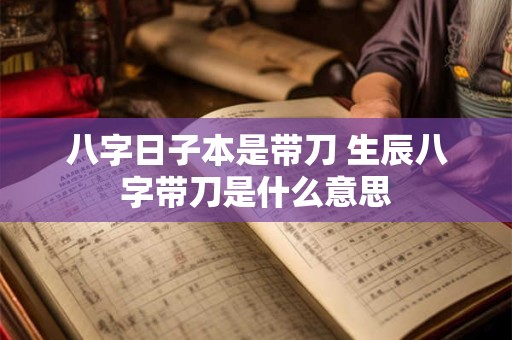 八字日子本是带刀 生辰八字带刀是什么意思 八字日子本是带刀 生辰八字带刀是什么意思