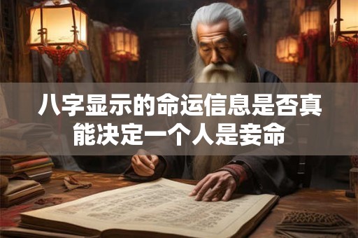八字显示的命运信息是否真能决定一个人是妾命