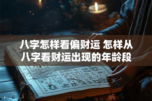 八字怎样看偏财运 怎样从八字看财运出现的年龄段