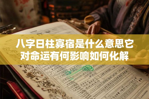 八字日柱寡宿是什么意思它对命运有何影响如何化解