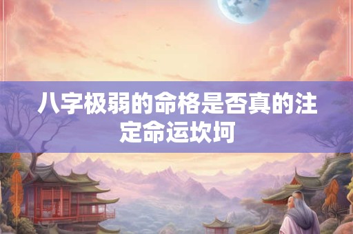 八字极弱的命格是否真的注定命运坎坷