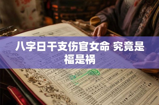 八字日干支伤官女命 究竟是福是祸