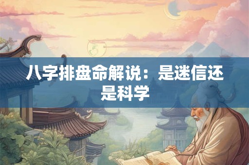 八字排盘命解说：是迷信还是科学