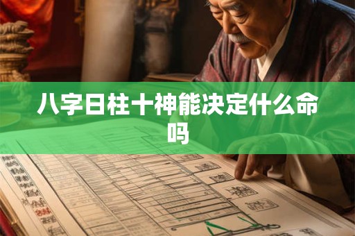 八字日柱十神能决定什么命吗