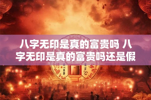 八字无印是真的富贵吗 八字无印是真的富贵吗还是假的