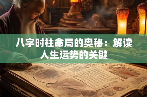 八字时柱命局的奥秘：解读人生运势的关键