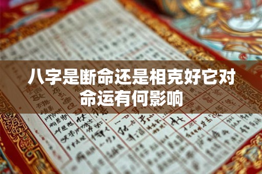 八字是断命还是相克好它对命运有何影响