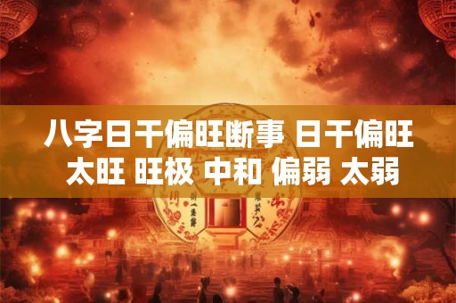 八字日干偏旺断事 日干偏旺 太旺 旺极 中和 偏弱 太弱 弱极七种状态