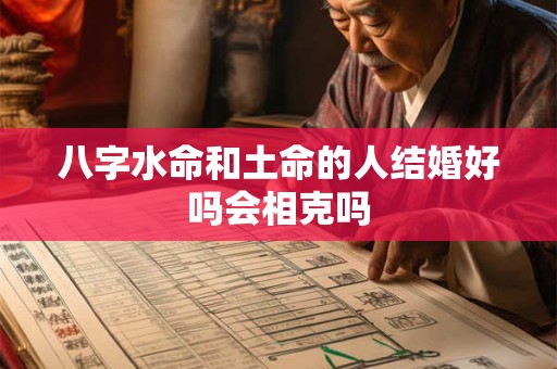 八字水命和土命的人结婚好吗会相克吗