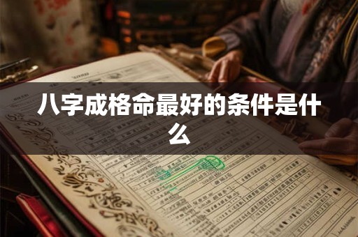 八字成格命最好的条件是什么