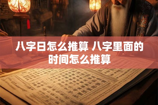 八字日怎么推算 八字里面的时间怎么推算
